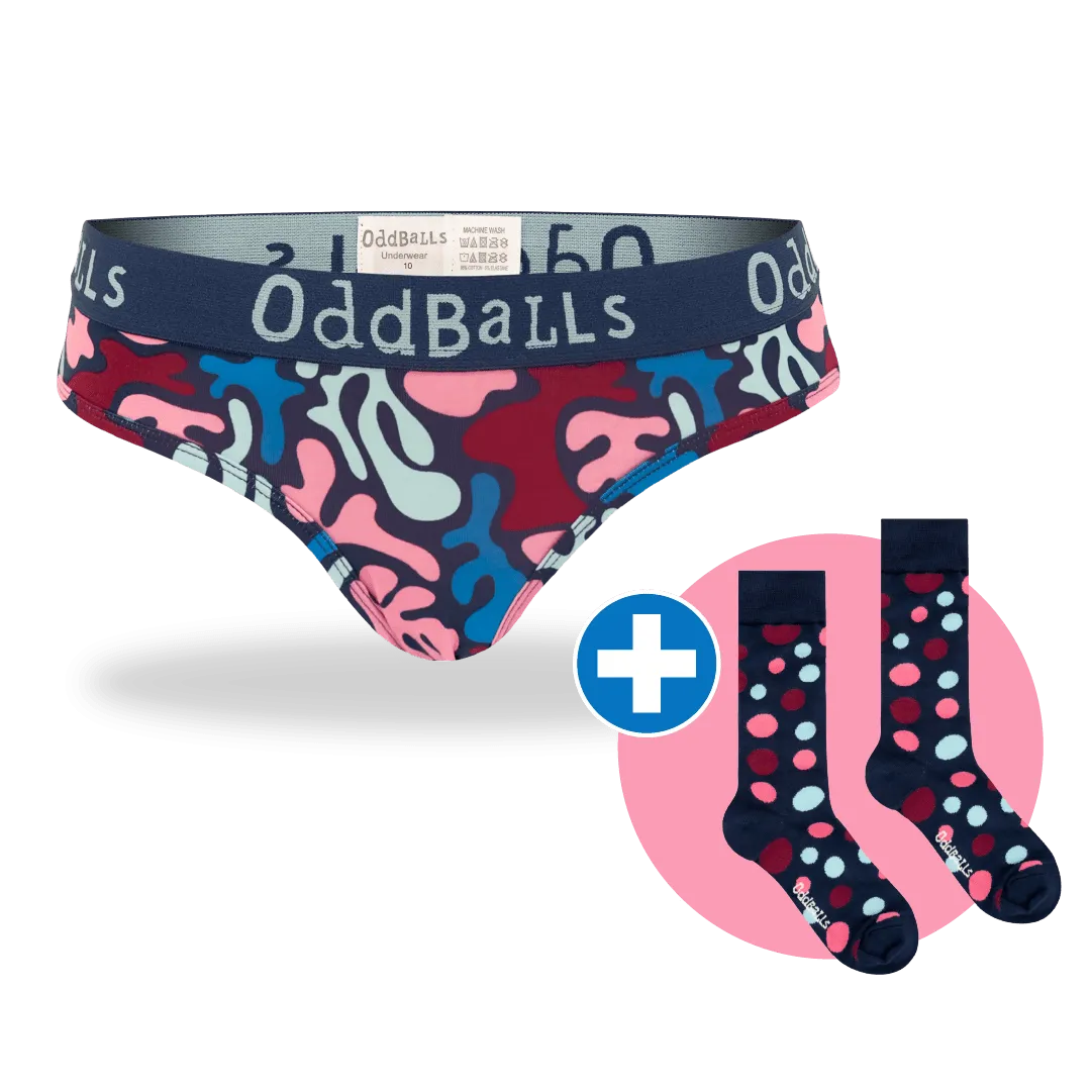 06 Month Pre-Paid: Ladies Brief & Free Socks - Monthly Subscription [G2]