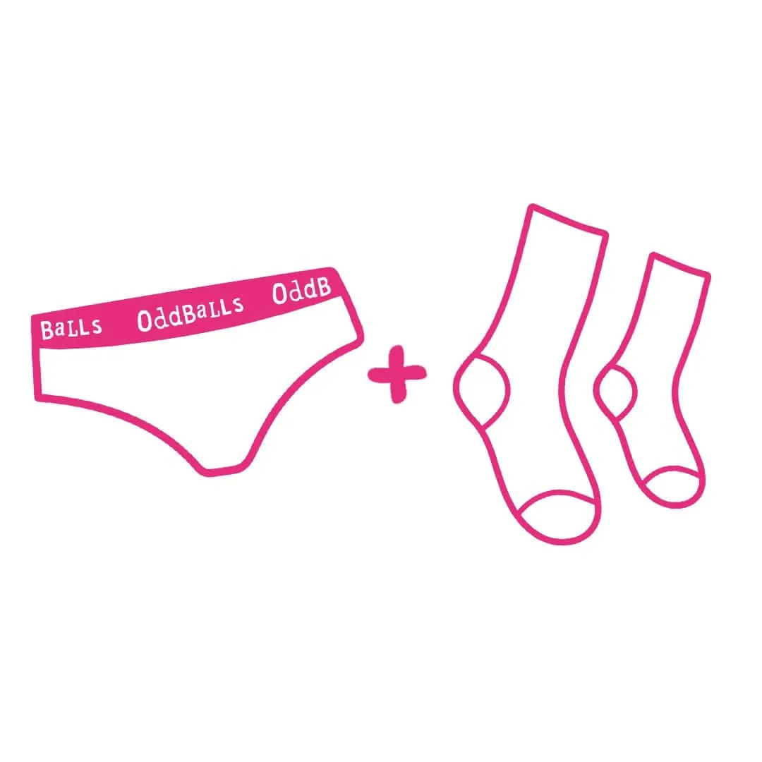 06 Month Pre-Paid: Ladies Brief & Free Socks - Monthly Subscription [G2]