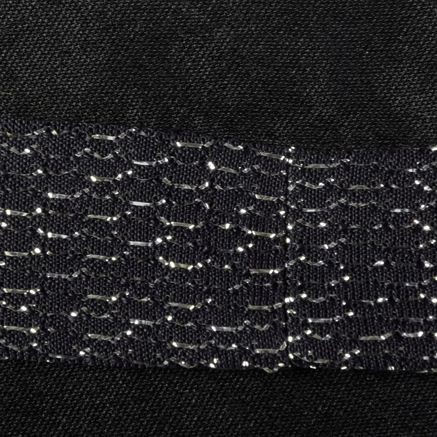 1950s Little Black Dress with Silver Lurex Trim