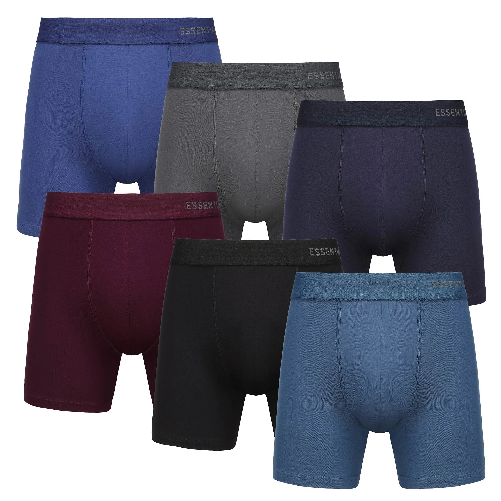 6PK Mens Boxer Premium Bamboo Assorted
