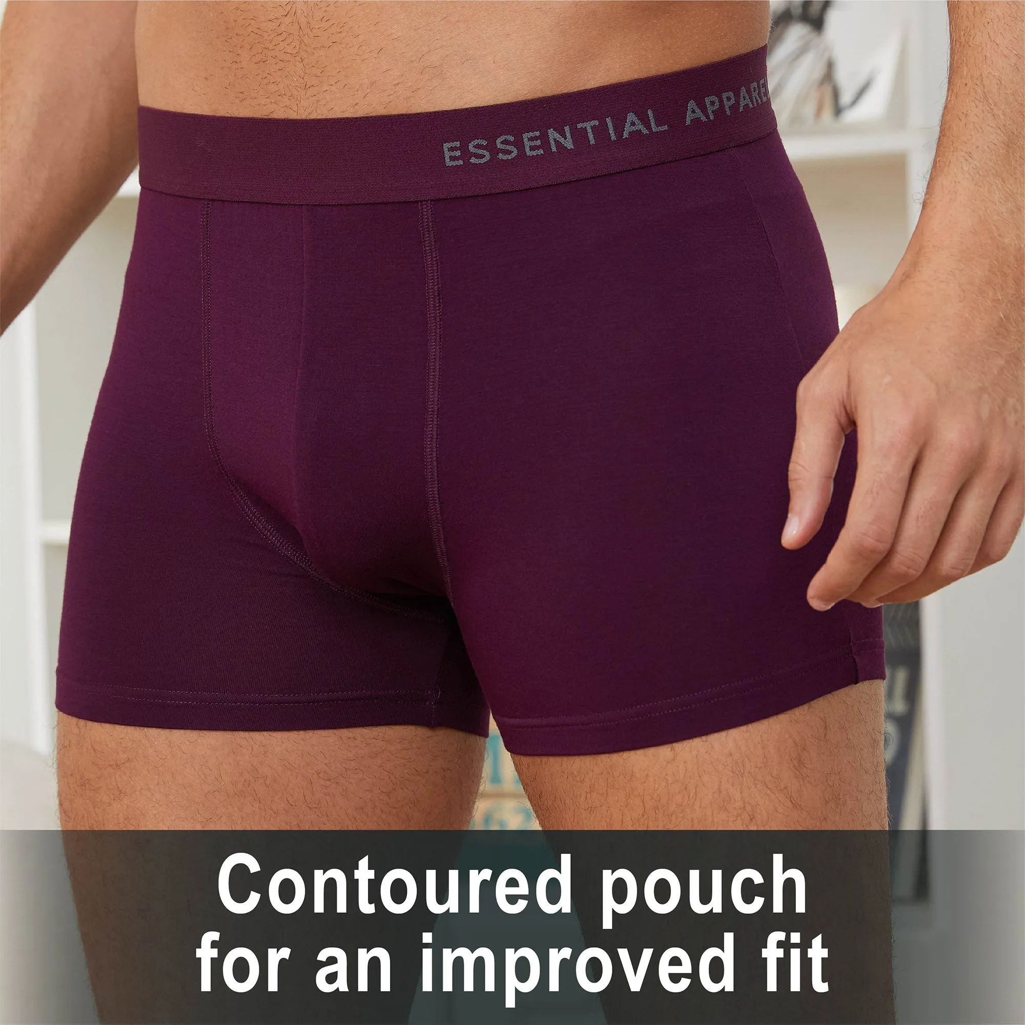 6PK Mens Boxer Premium Bamboo Assorted