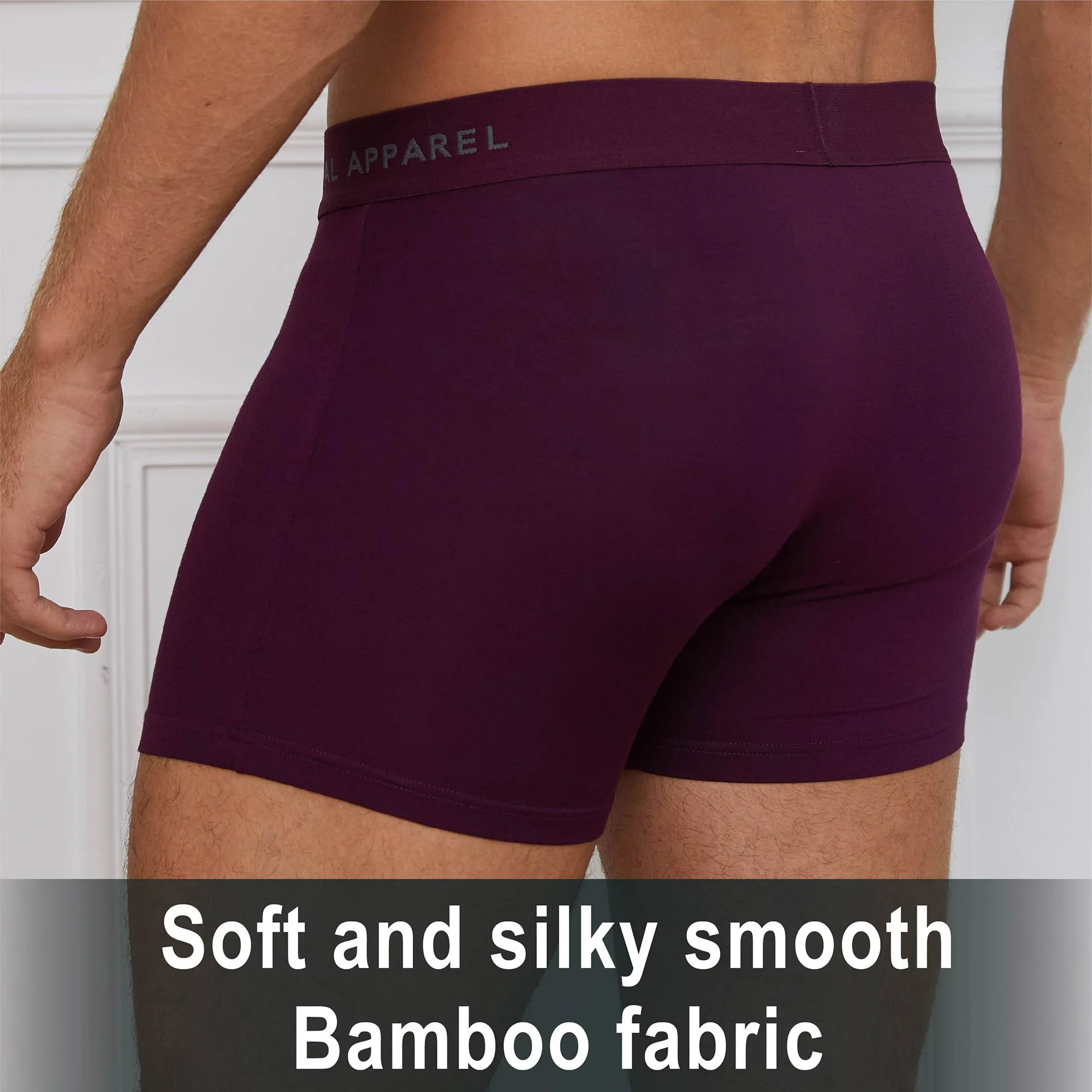 6PK Mens Boxer Premium Bamboo Assorted