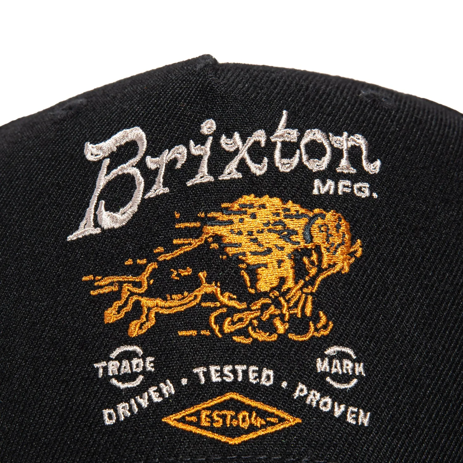 Brixton Charging Buffalo Snapback Hat - Black