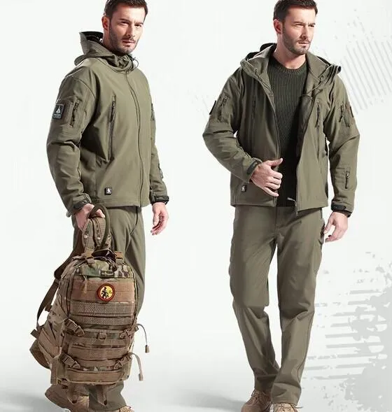 Camo Men Outdoor Waterproof Jacket Pant