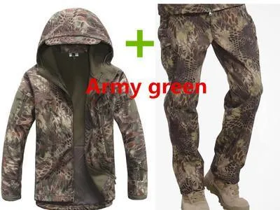 Camo Men Outdoor Waterproof Jacket Pant