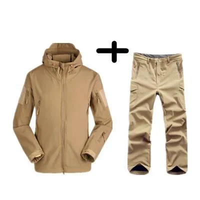 Camo Men Outdoor Waterproof Jacket Pant
