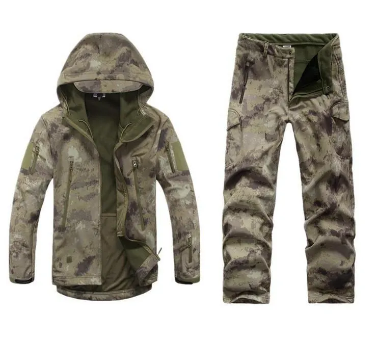 Camo Men Outdoor Waterproof Jacket Pant