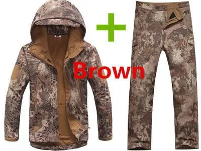 Camo Men Outdoor Waterproof Jacket Pant