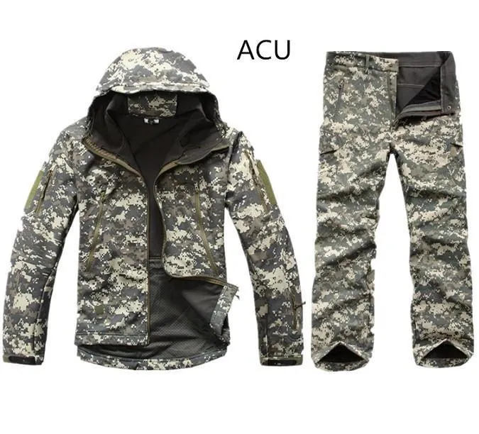 Camo Men Outdoor Waterproof Jacket Pant
