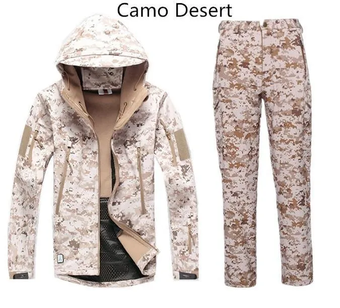 Camo Men Outdoor Waterproof Jacket Pant