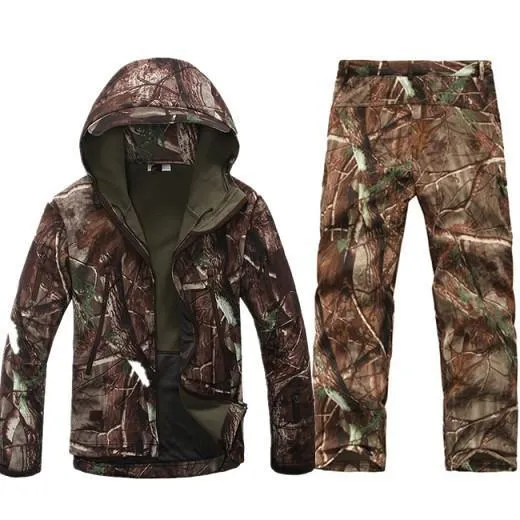 Camo Men Outdoor Waterproof Jacket Pant