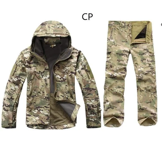 Camo Men Outdoor Waterproof Jacket Pant