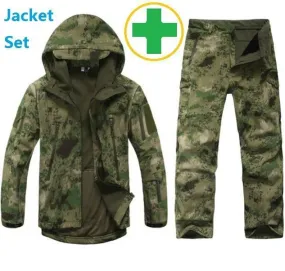Camo Men Outdoor Waterproof Jacket Pant