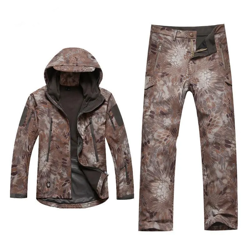 Camo Men Outdoor Waterproof Jacket Pant