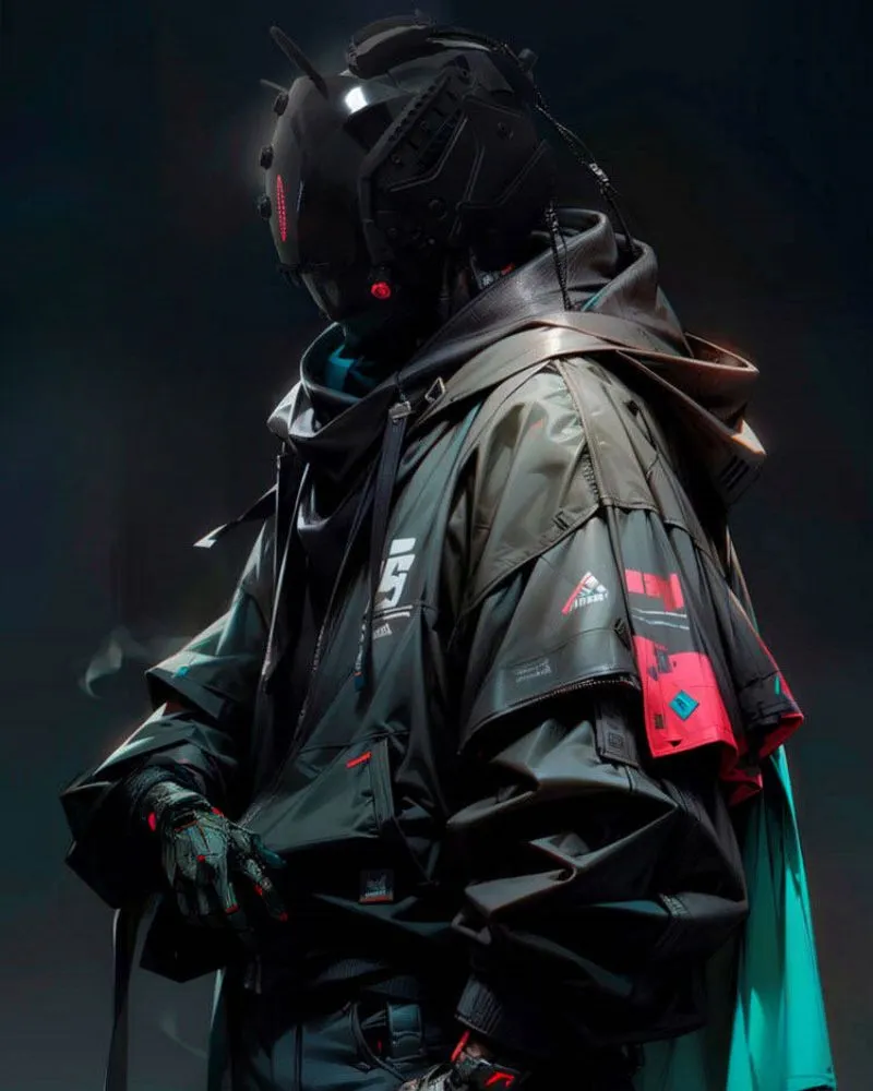 Cyberpunk LED Light Mechanical Helmet