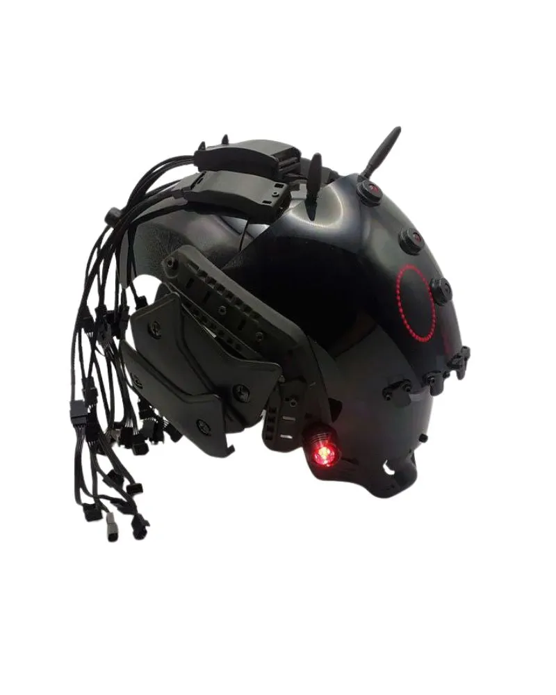 Cyberpunk LED Light Mechanical Helmet