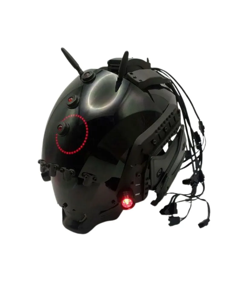 Cyberpunk LED Light Mechanical Helmet