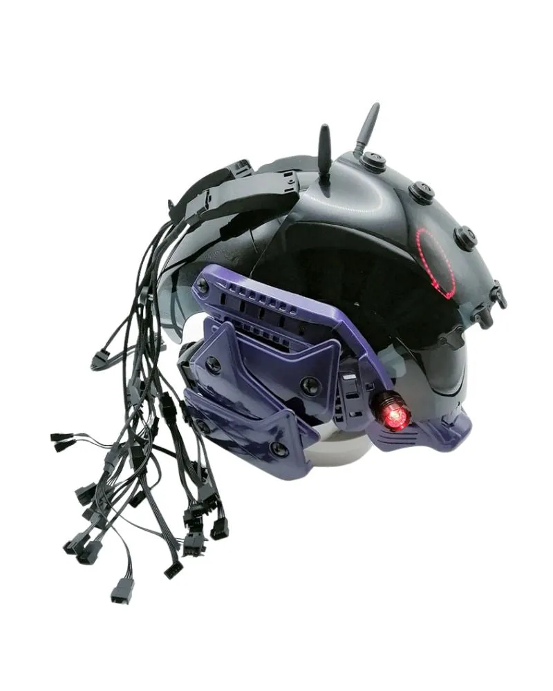 Cyberpunk LED Light Mechanical Helmet