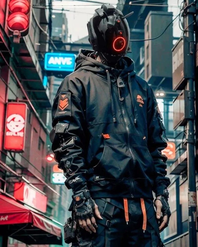 Cyberpunk LED Light Mechanical Helmet