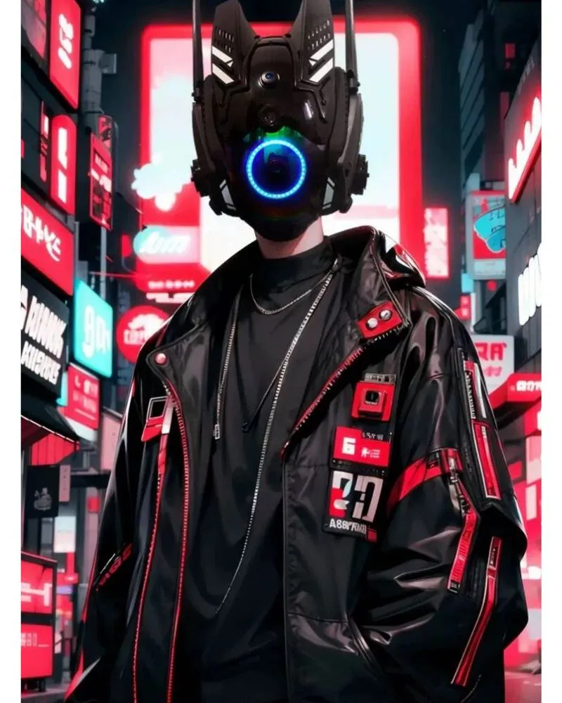 Cyberpunk Sci-Fi Future Helmet