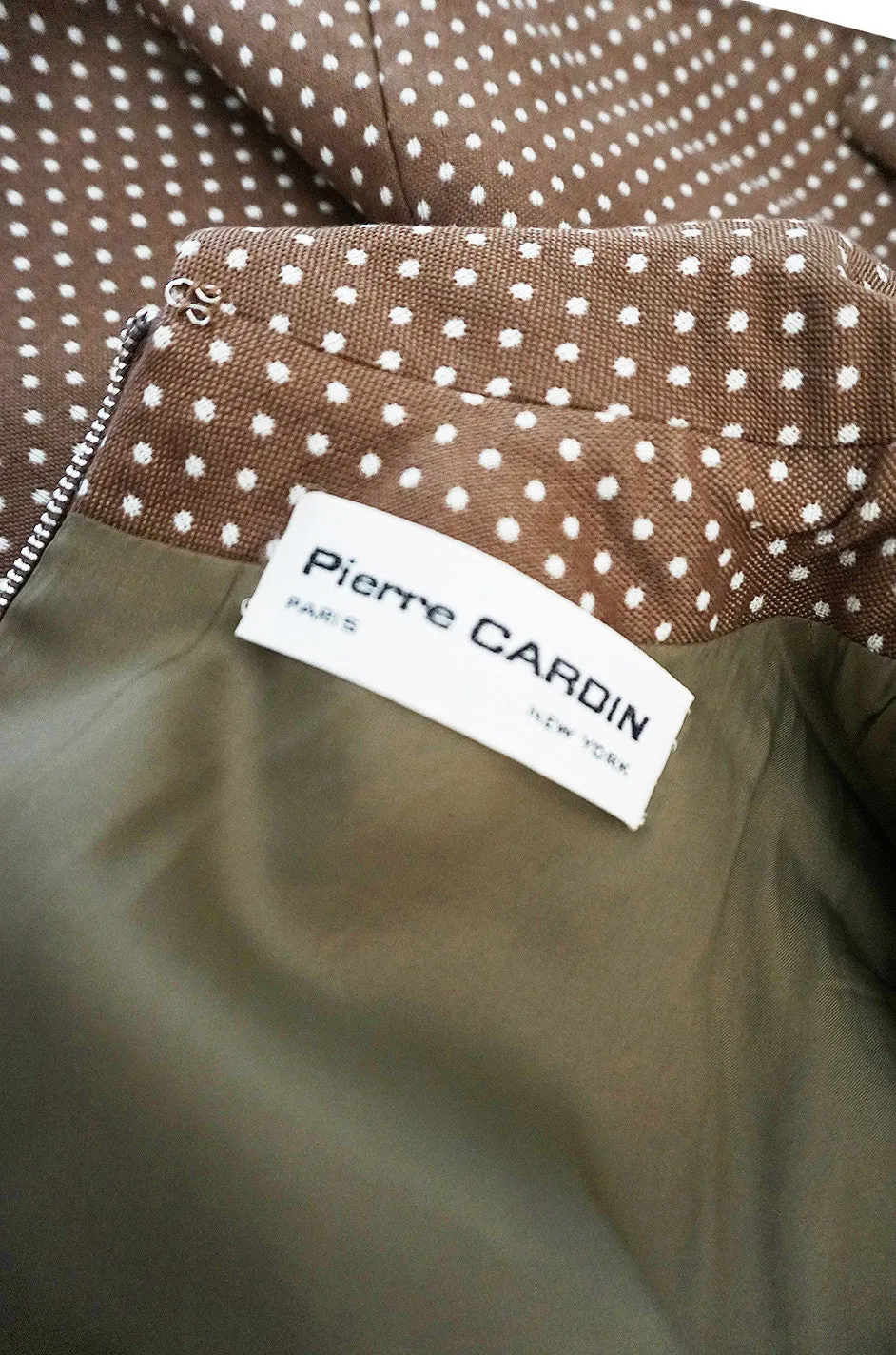 Darling 1960s Dotted Pierre Cardin Top and Skirt Set