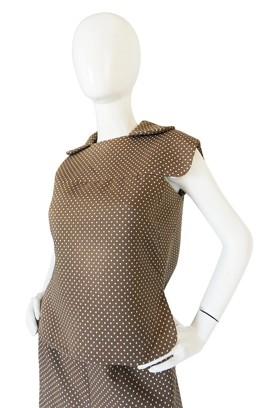 Darling 1960s Dotted Pierre Cardin Top and Skirt Set