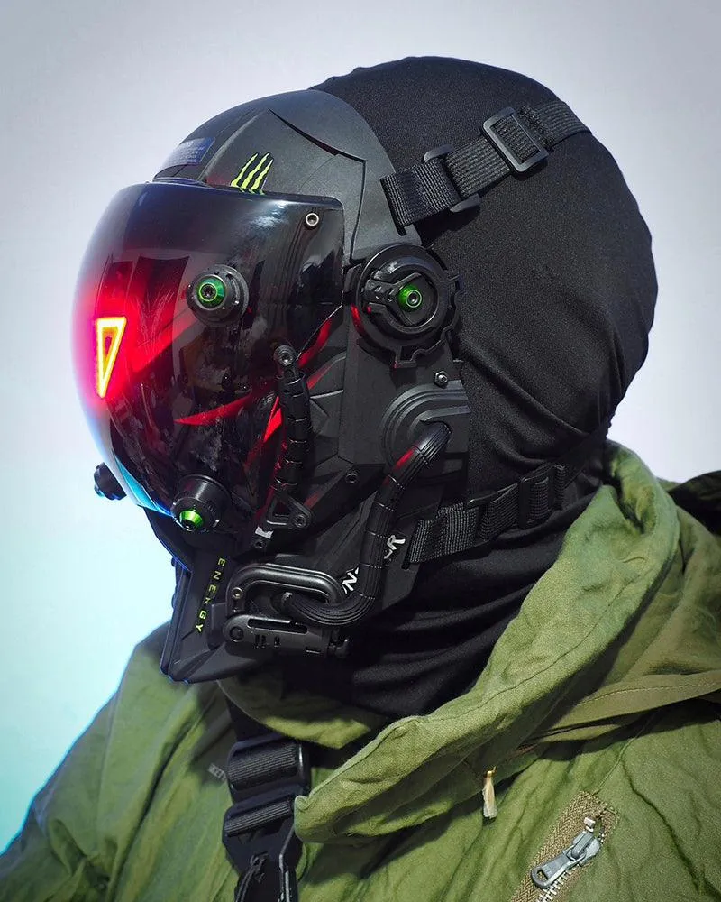 End The Battle LED Cyberpunk Helmet Mask