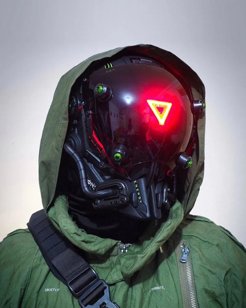 End The Battle LED Cyberpunk Helmet Mask