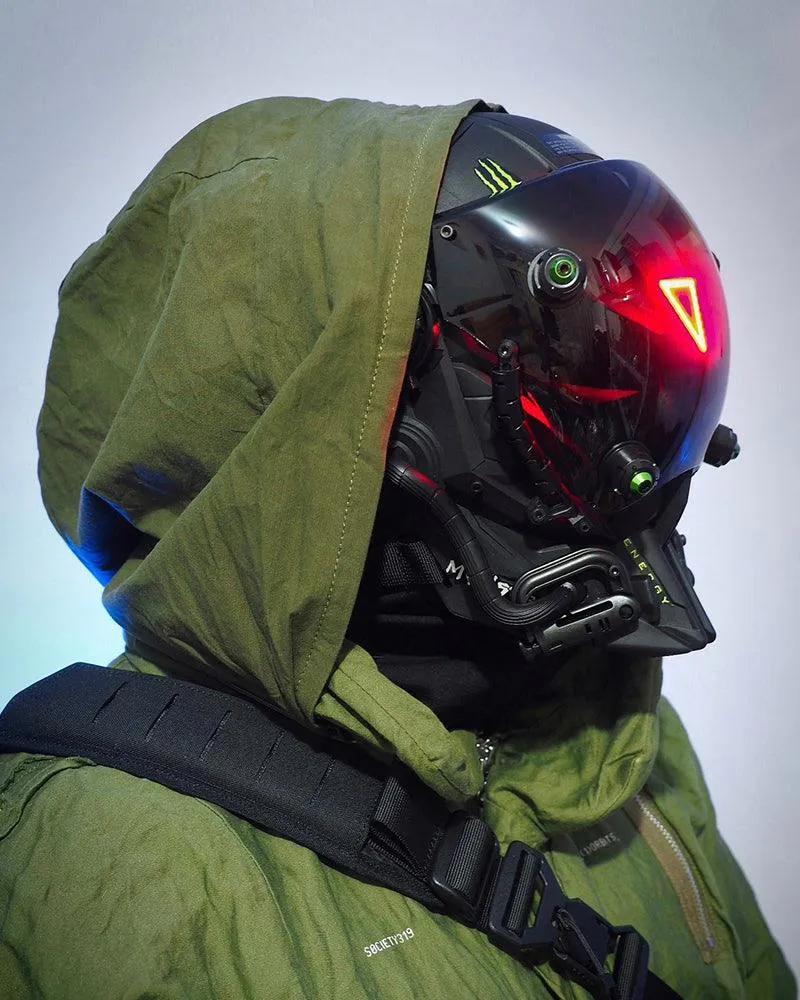 End The Battle LED Cyberpunk Helmet Mask