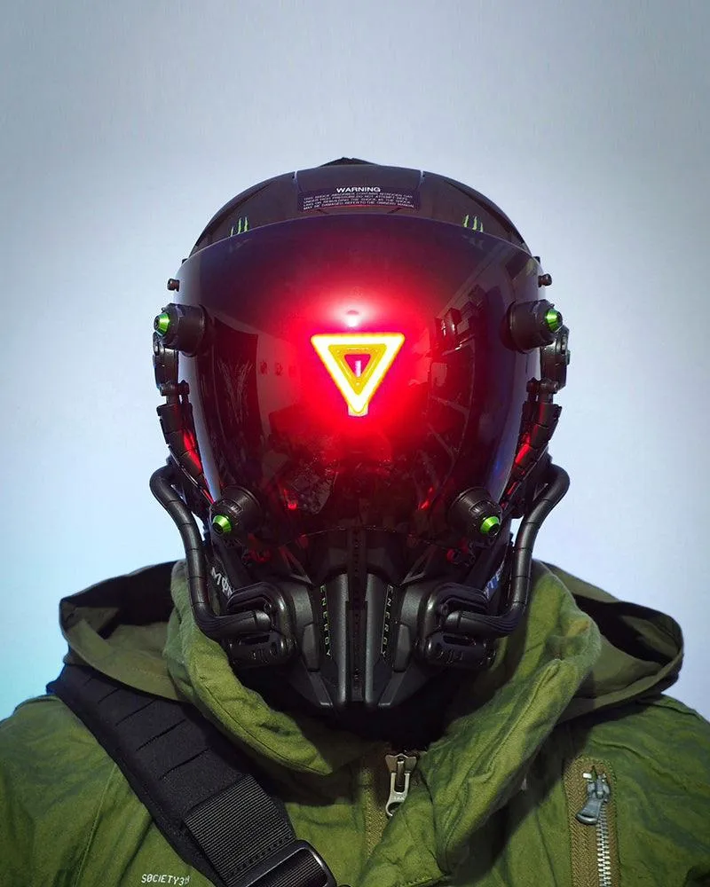 End The Battle LED Cyberpunk Helmet Mask
