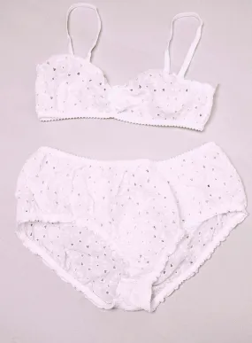 Frances cotton broderie underwear set