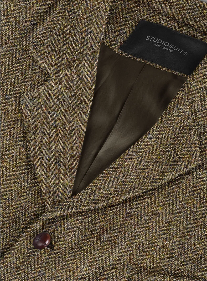Harris Tweed Hebridean Brown Herringbone Hunting Vest