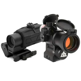 LEOS   DELTA Red Dot Kit – Includes Red Dot Sight & 3x Magnifier