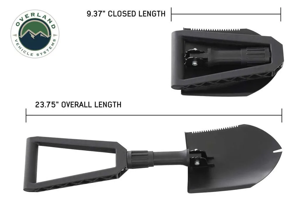 OVERLAND VEHICLE SYSTEMS | Multi Functional Military Style Utility Shovel With Nylon Carrying Case (19049901)