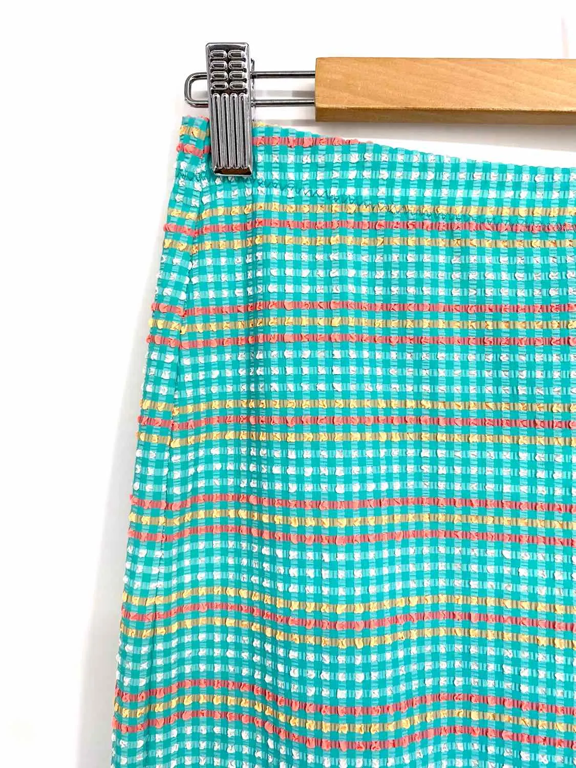 Rachel Comey Women's neon blue pencil Polyester Blend Textured Size 6 Skirt