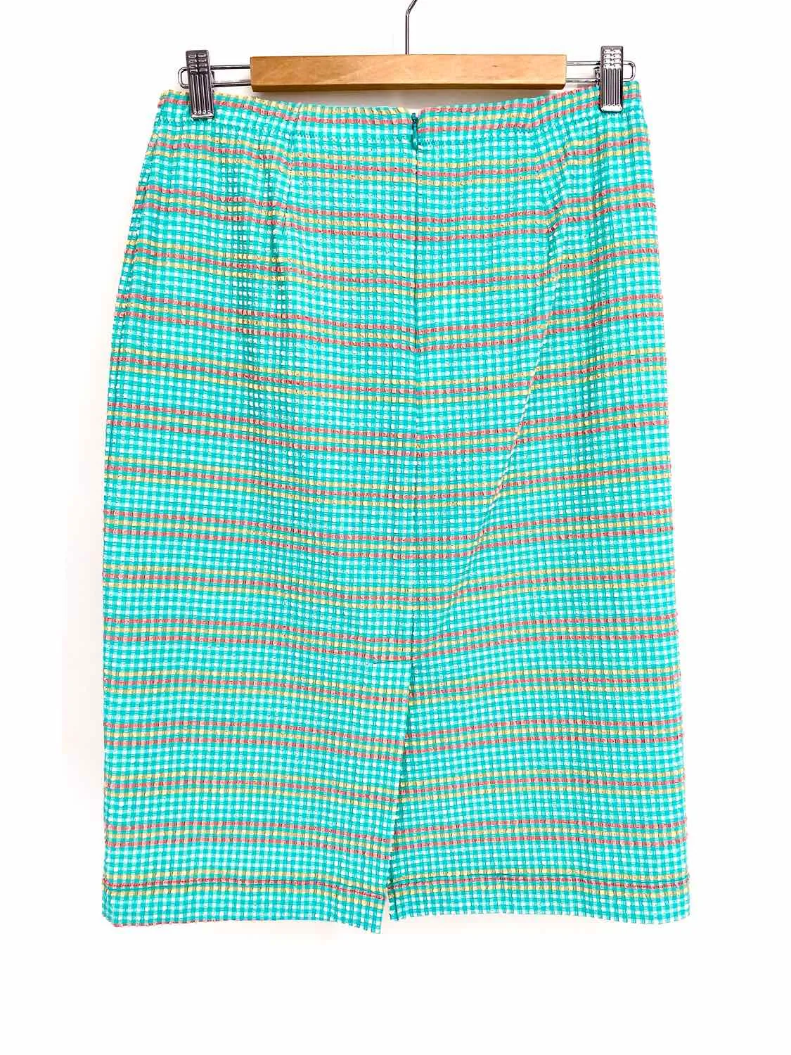 Rachel Comey Women's neon blue pencil Polyester Blend Textured Size 6 Skirt