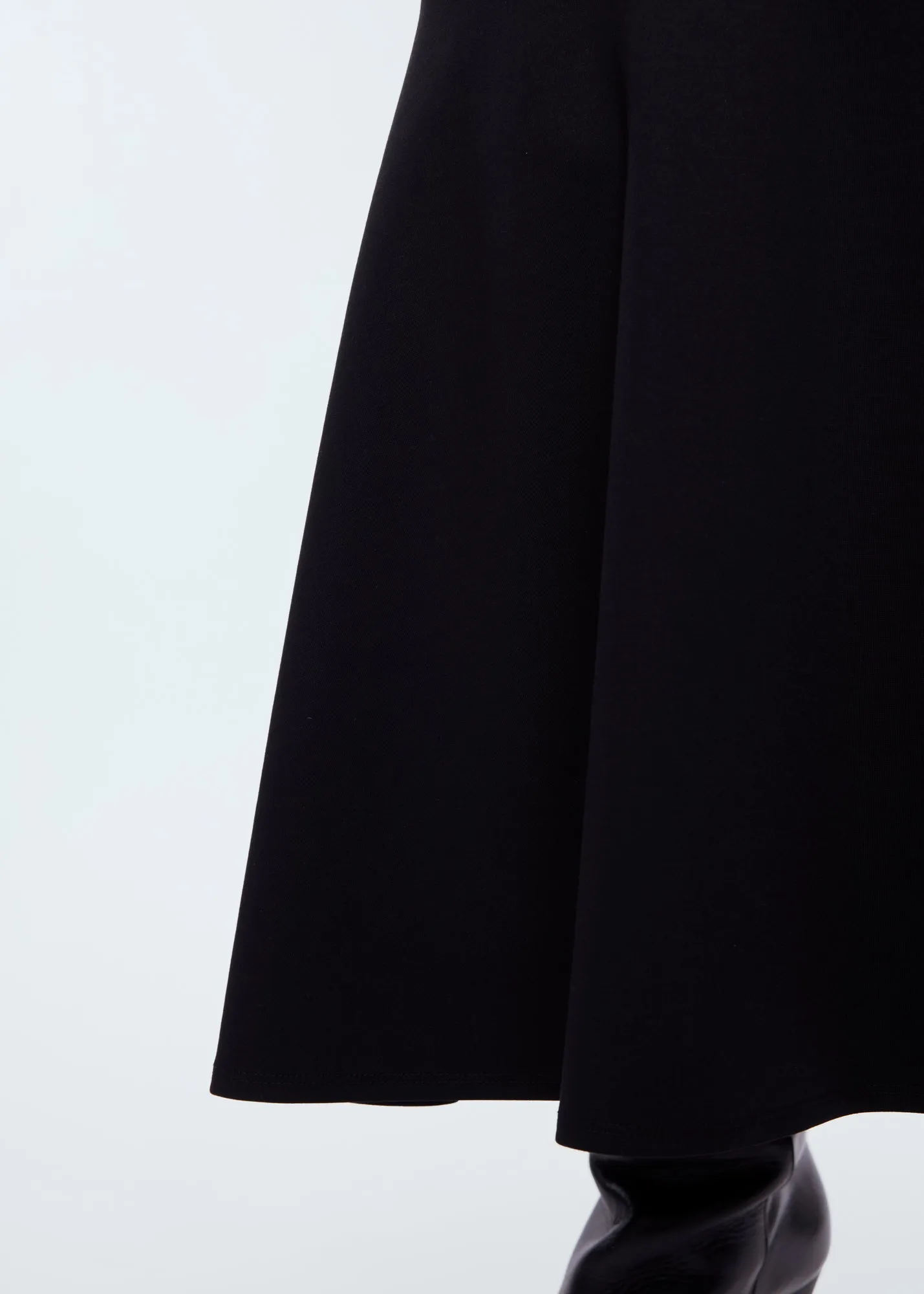 Ruched punto midi skirt