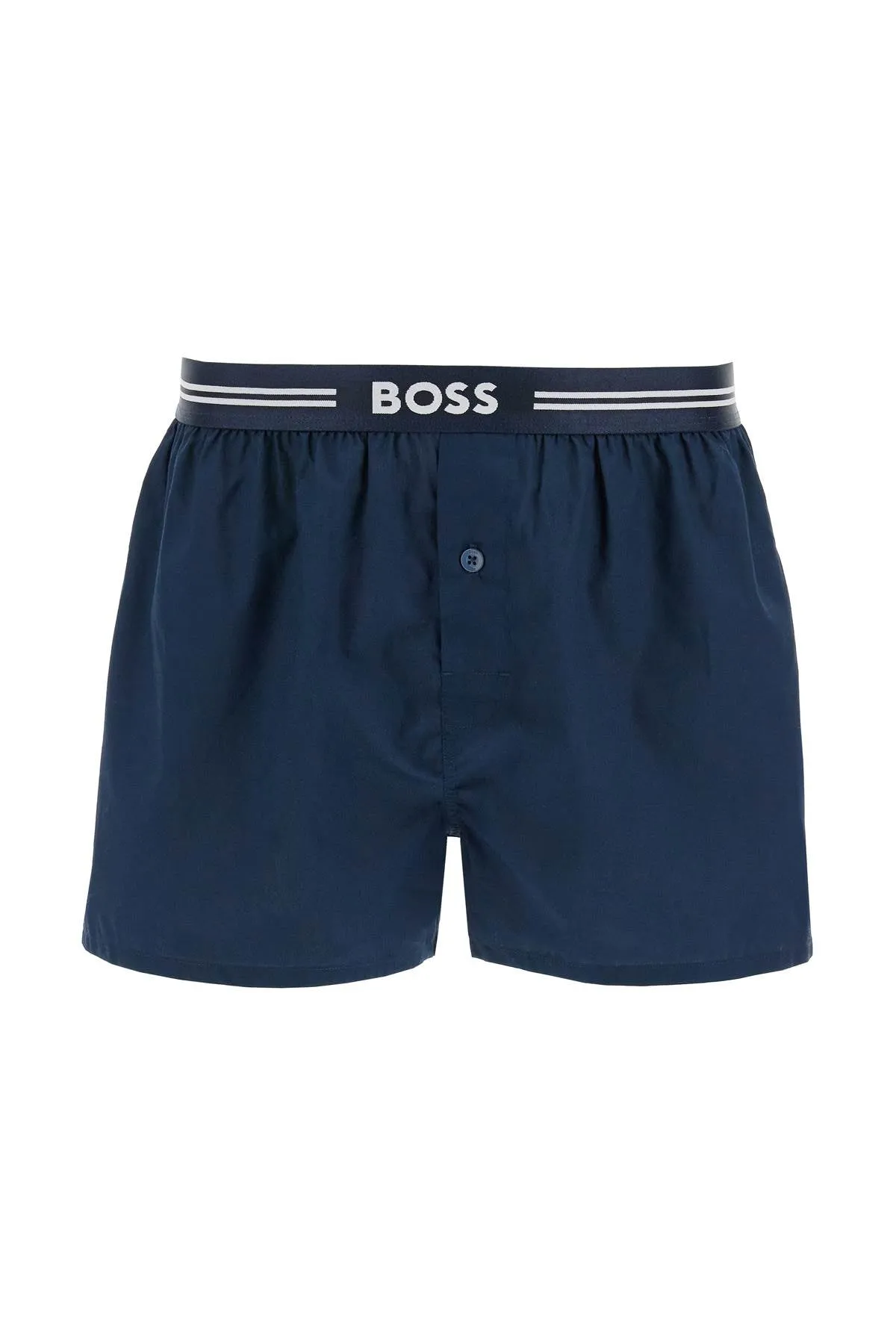 set 3 boxer uomo cotone blu scuro righe quadretti vita elastica aw2024 50480034 LIGHT BEIGE