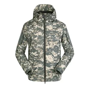 Sidiou Group Men's Outdoor Hooded Windproof Jacket Coat Hunting Camping Climbing Hiking Clothing