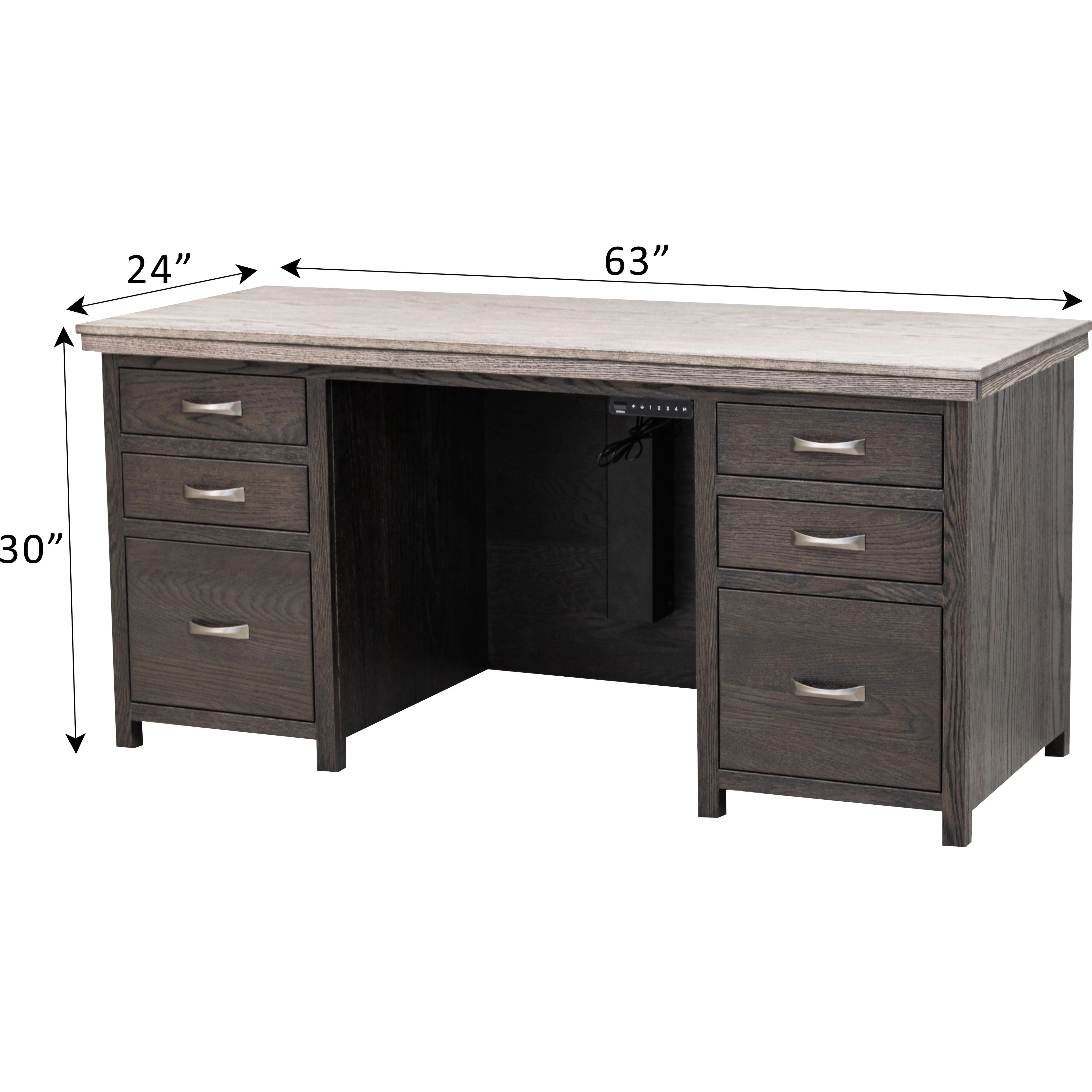 Weston Adjustable Standing Desk with Drawers